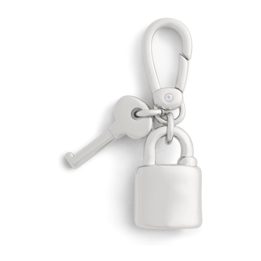 New Coach Silver Lock and Key Jewelry or Bag Charm - Picture 2 of 7